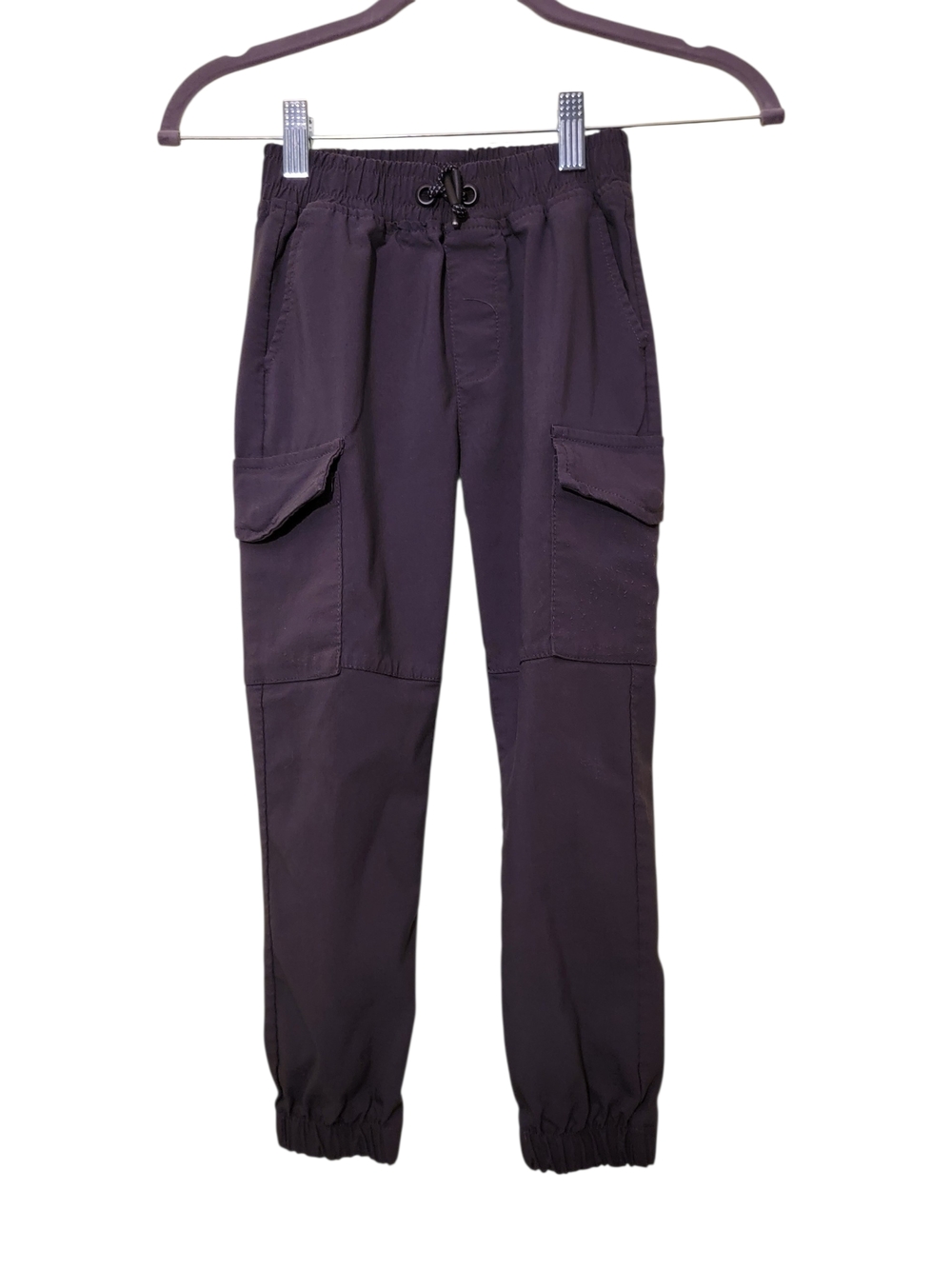 Kids Cargo Joggers with Elastic Waist in Gray